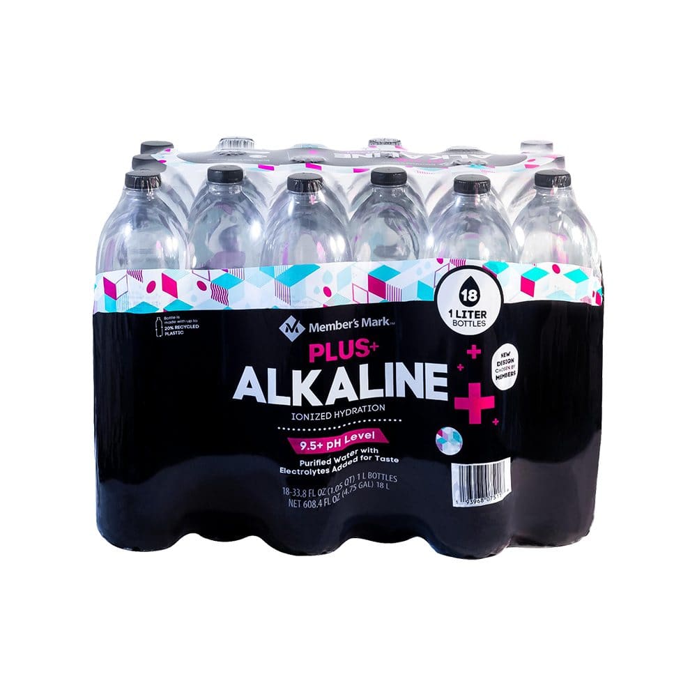 Member’s Mark Plus+ Alkaline Water (1L. 18 pk.) - Bottled Water - Member’s Mark
