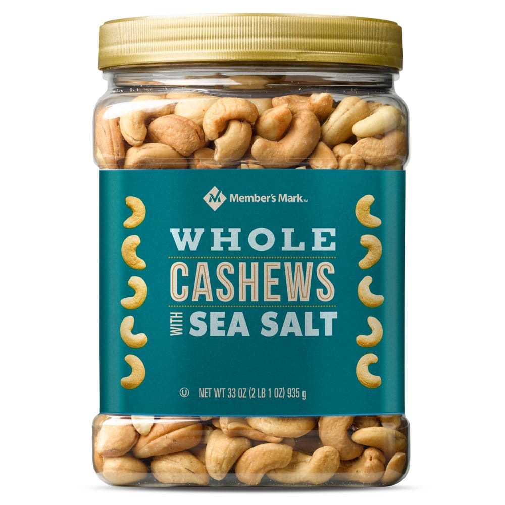 Member’s Mark Roasted Whole Cashews with Sea Salt (33 oz.) - Trail Mix & Nuts - Member’s Mark