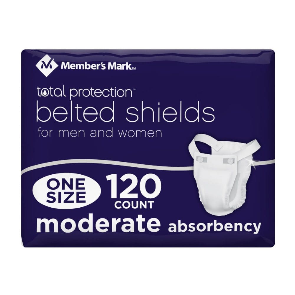 Member’s Mark Total Protection Belted Shields for Men or Women (120 ct.) - Incontinence Aids - Member’s Mark