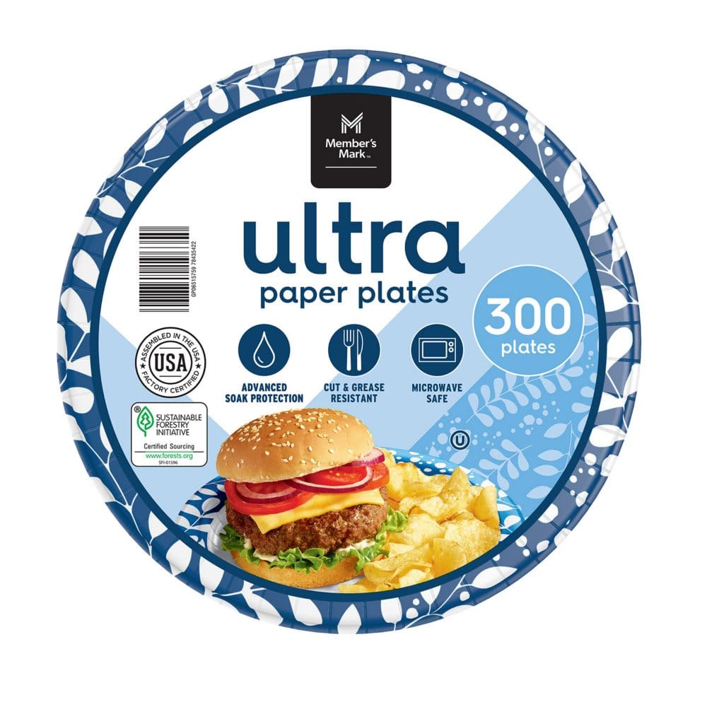 Member’s Mark Ultra Lunch Paper Plates (8.5 300 ct.) - Disposable Tableware - Member’s Mark