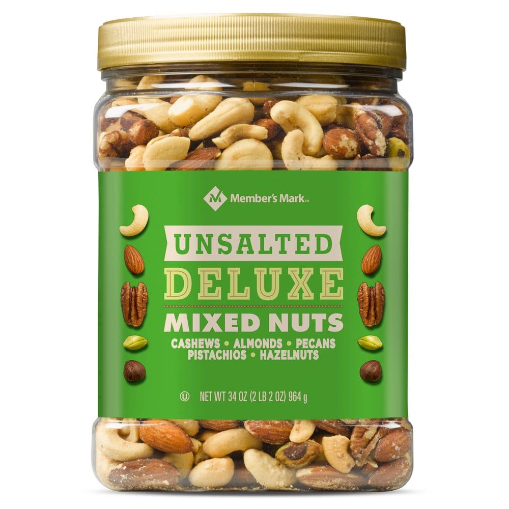 Member’s Mark Unsalted Deluxe Mixed Nuts (34 oz.) - Trail Mix & Nuts - Member’s Mark