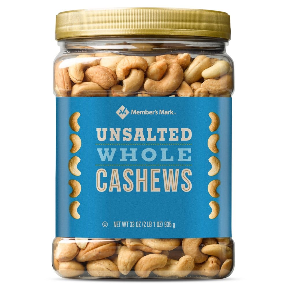 Member’s Mark Unsalted Whole Cashews (33 oz.) - Trail Mix & Nuts - Member’s Mark