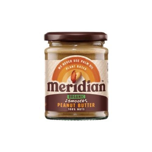 MERIDIAN (100%) Organic and Smooth Peanuts Peanut Butter 9.88 oz. (280 g.) - Meridian
