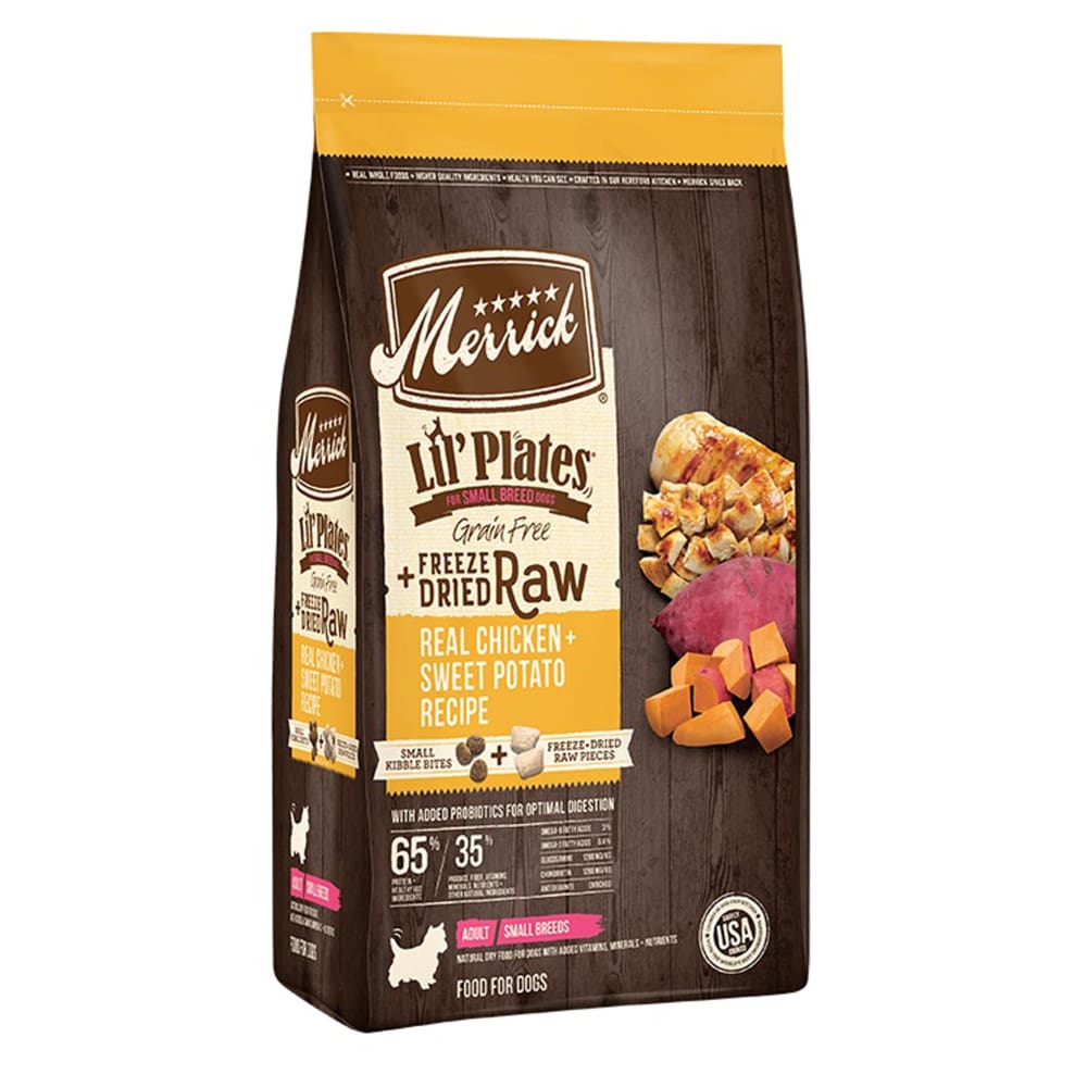 Merrick Dog Freeze-Dried Lil Plates Grain Free Chicken and Sweet Potato 20Lb - Pet Supplies - Merrick