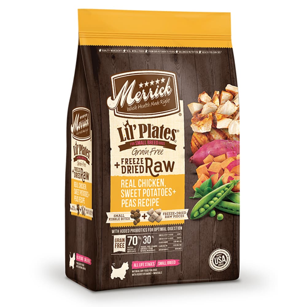 MERRICK DOG FREEZE-DRIED LIL PLATES GRAIN FREE CHICKEN and SWEET POTATO 4LB - Pet Supplies - MERRICK