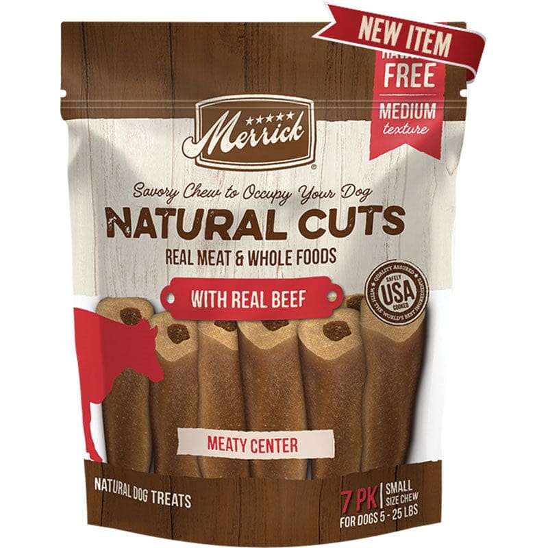 Merrick Dog Natural Cut Beef Medium Chew 4 Count - Pet Supplies - Merrick