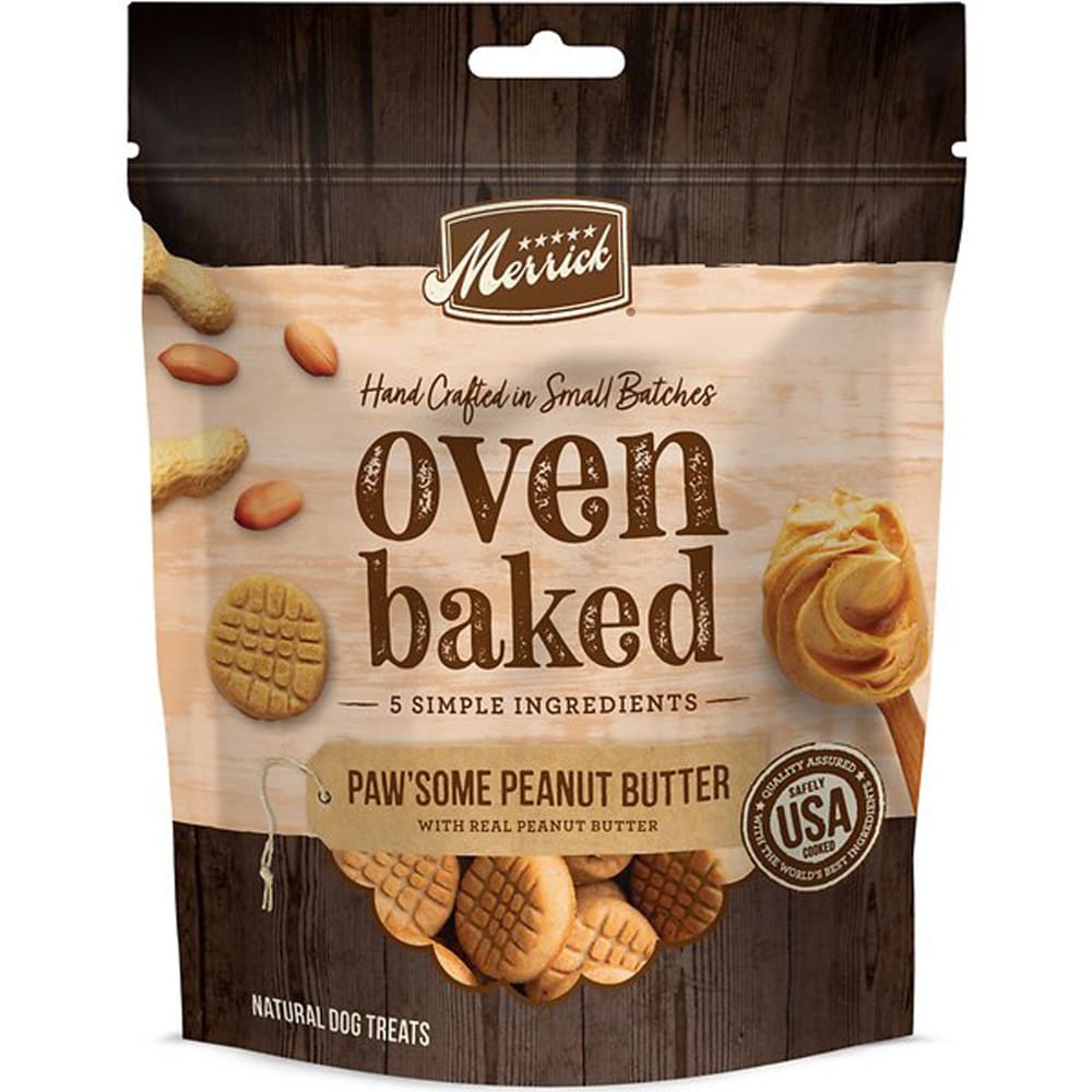 Merrick Dog Oven Baked Pawsome Peanut Butter 11Oz (Case of 6) - Pet Supplies - Merrick