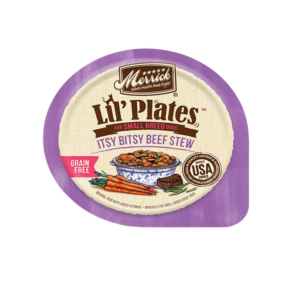 Merrick Lil Plates Grain Free Itsy Bitsy Beef Stew Dog Food (Case of 12) - Pet Supplies - Merrick