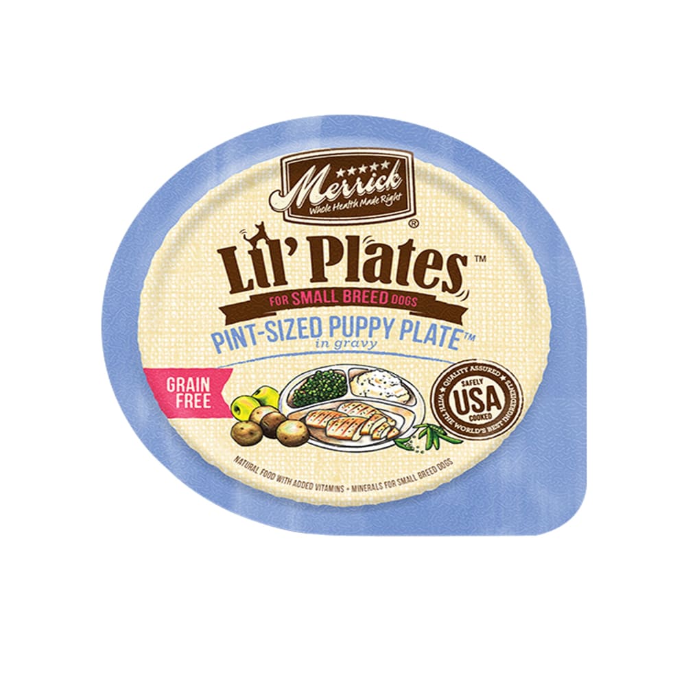 Merrick Lil Plates Grain Free Pint-Sized Puppy Plate in Gravy Dog Food (Case of 12) - Pet Supplies - Merrick