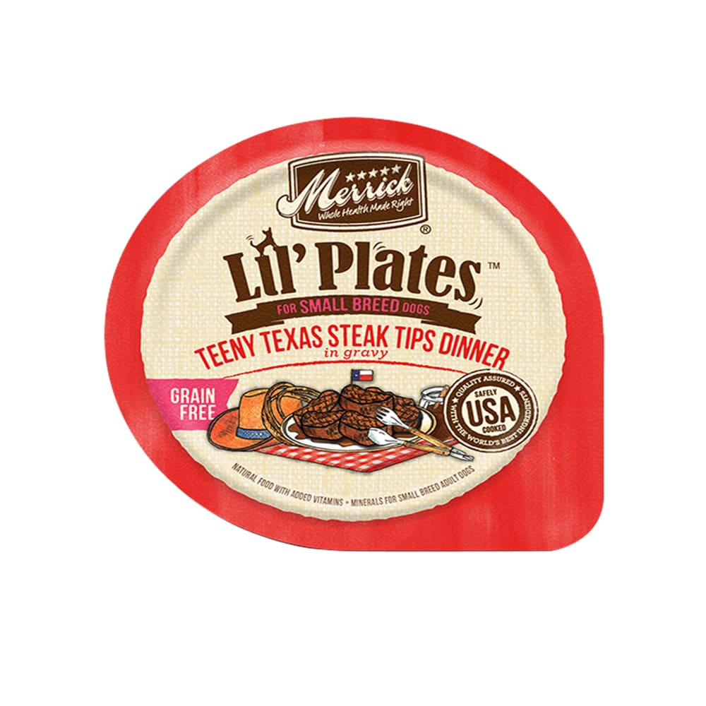 Merrick Lil Plates Grain Free Teeny Texas Steak Tips Dinner (Case of 12) - Pet Supplies - Merrick