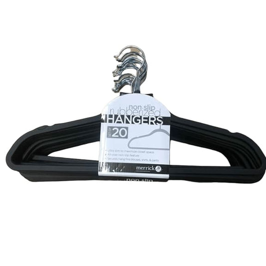 merrick non slip rubberized hangers, 20 pack - ShelHealth.Com