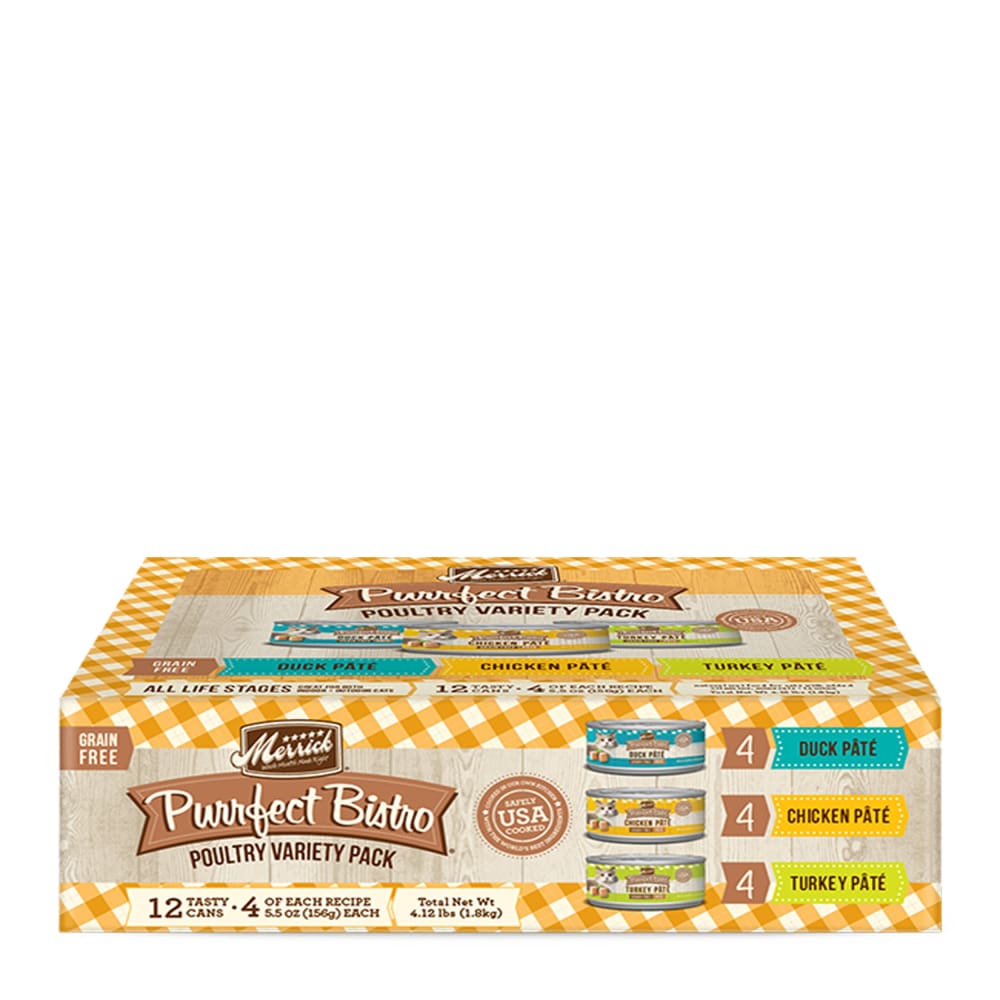 Merrick Merrick Purrfect Bistro Poultry Variety Pack 5.5 Oz.(Case Of 12 ...