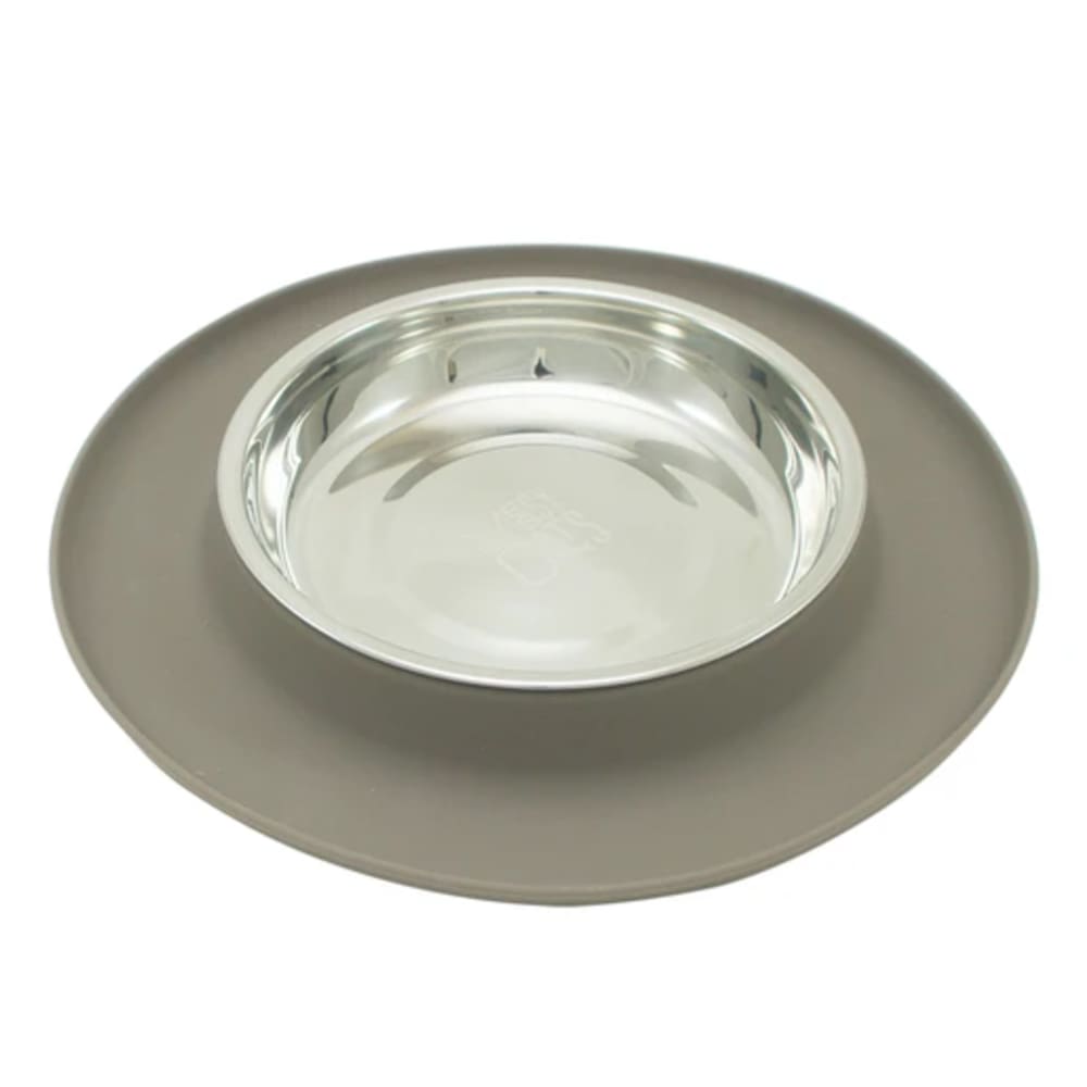 Messy Mutts Cat Feeder Silicone Grey - Pet Supplies - Messy Mutts