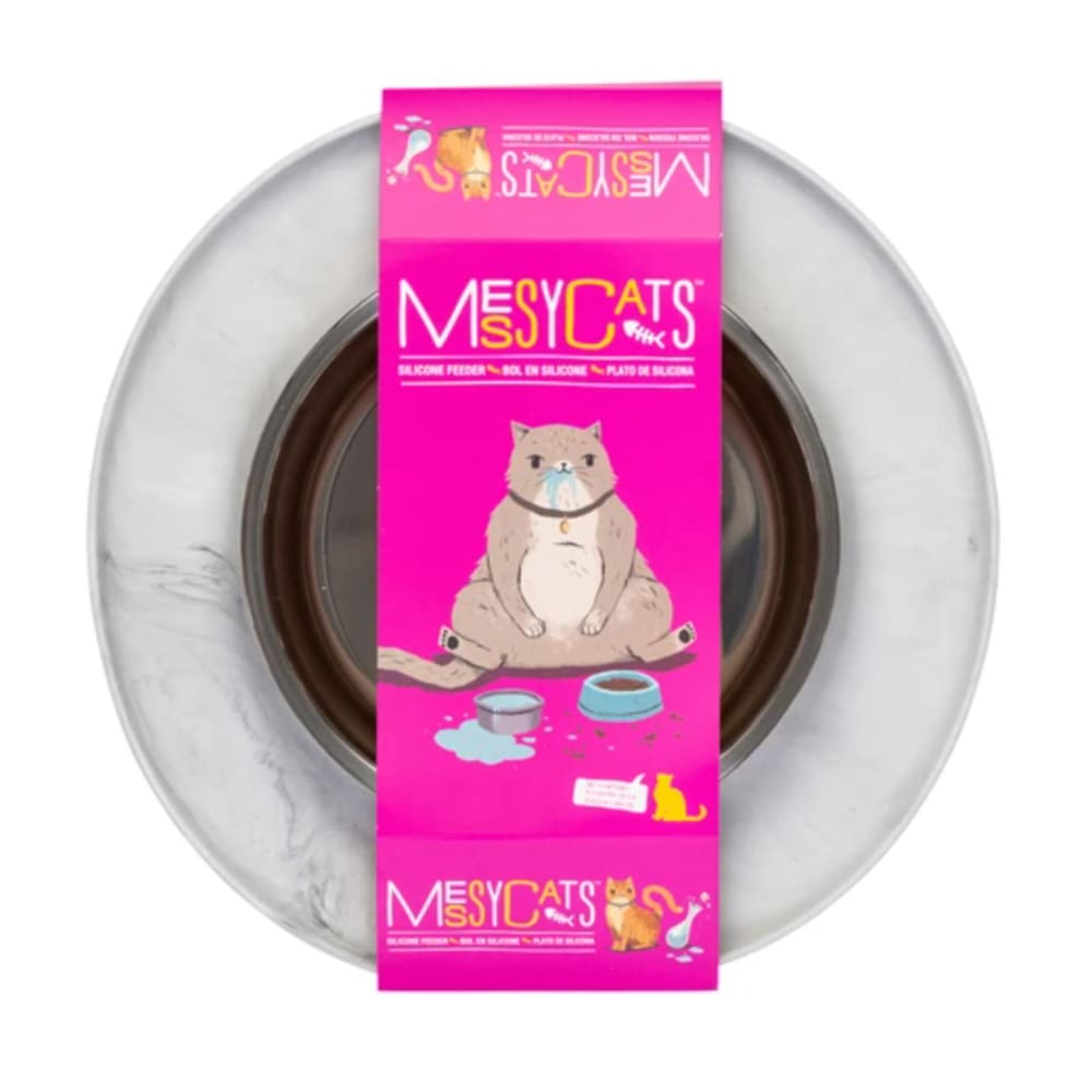 Messy Mutts Cat Feeder Silicone Marble - Pet Supplies - Messy Mutts