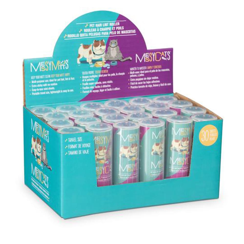 Messy Mutts Dog Cat Lint Rollers Display 24 Piece - Pet Supplies - Messy Mutts