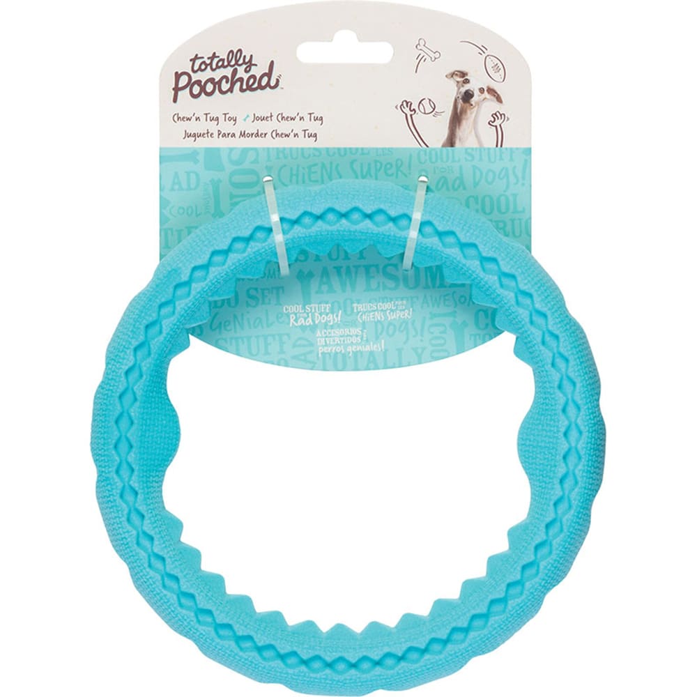 Messy Mutts Totally Dog Chew N Tug Ring Teal - Pet Supplies - Messy Mutts