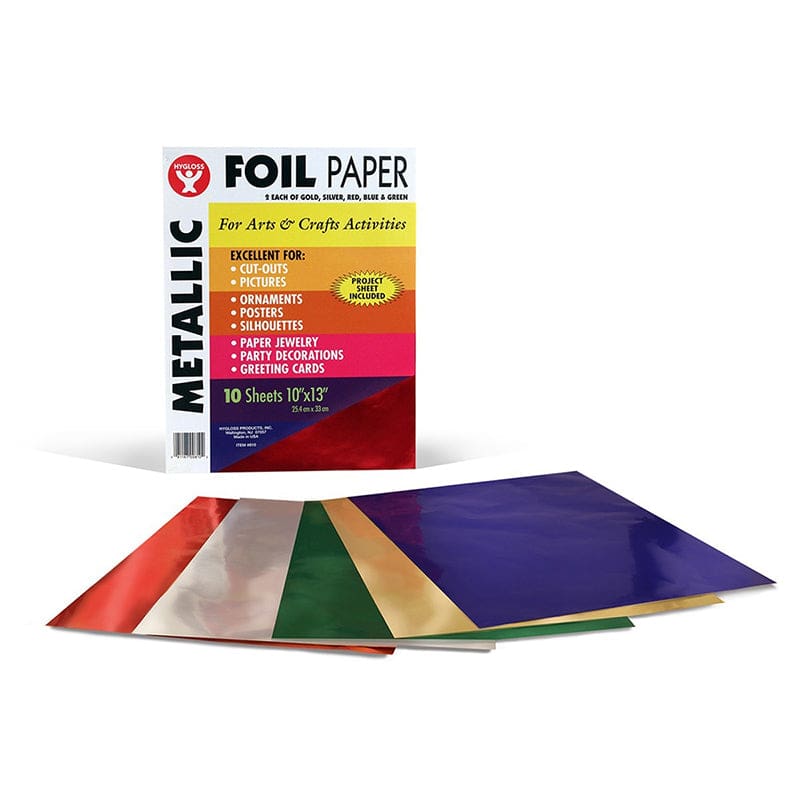 Metallic Paper 10Pk Asst Colors (Pack of 10) - Craft Paper - Hygloss Products Inc.