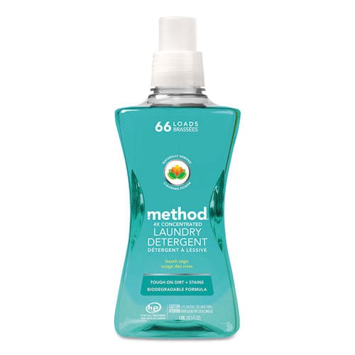 Method 4x Concentrated Laundry Detergent Beach Sage 53.5 Oz Bottle - Janitorial & Sanitation - Method®