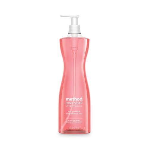 Method Dish Soap Pump Hour-glass Bottle Shape Pink Grapefruit Scent 18 Oz Pump Bottle 6/carton - Janitorial & Sanitation - Method®