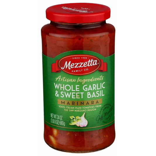 MEZZETTA MEZZETTA Whole Garlic And Sweet Basil Marinara, 24 oz