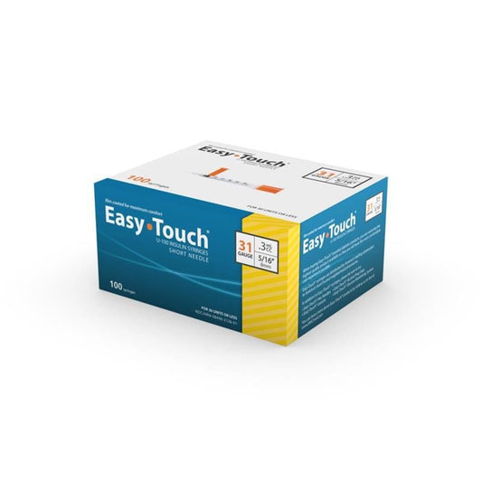 MHC Medical Easytouch Insulin Syringe 31Gx.3Ccx5/16 Box of 100 - Needles and Syringes >> Insulin Syringes - MHC Medical