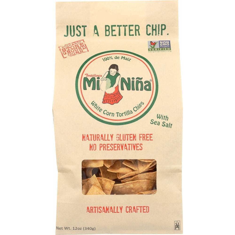 Mi Nina Mi Nina Chips Tortilla Sea Salt, 12 oz