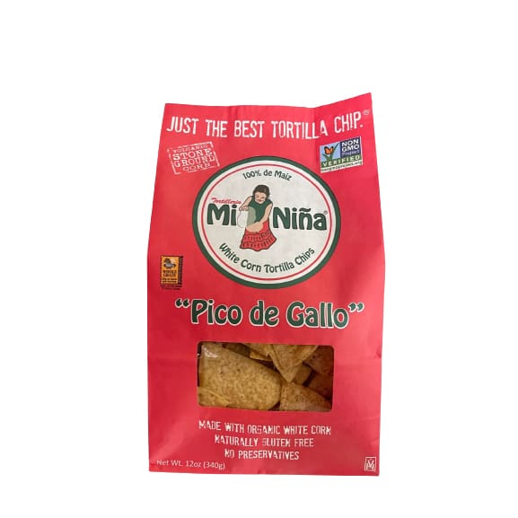 Mi Nina Pico de Gallo White Corn Tortilla Chips 12 oz. - Mi Nina