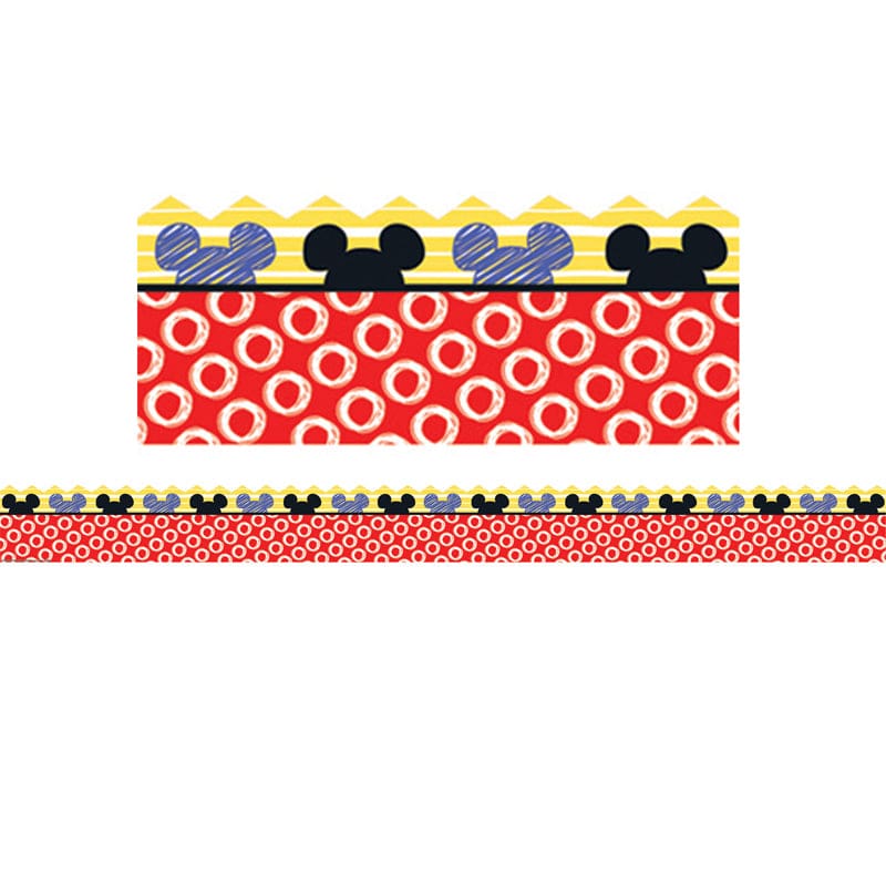 Mickey Color Pop Peeking Head Extra Wide Die-Cut Deco Trim (Pack of 10) - Border/Trimmer - Eureka