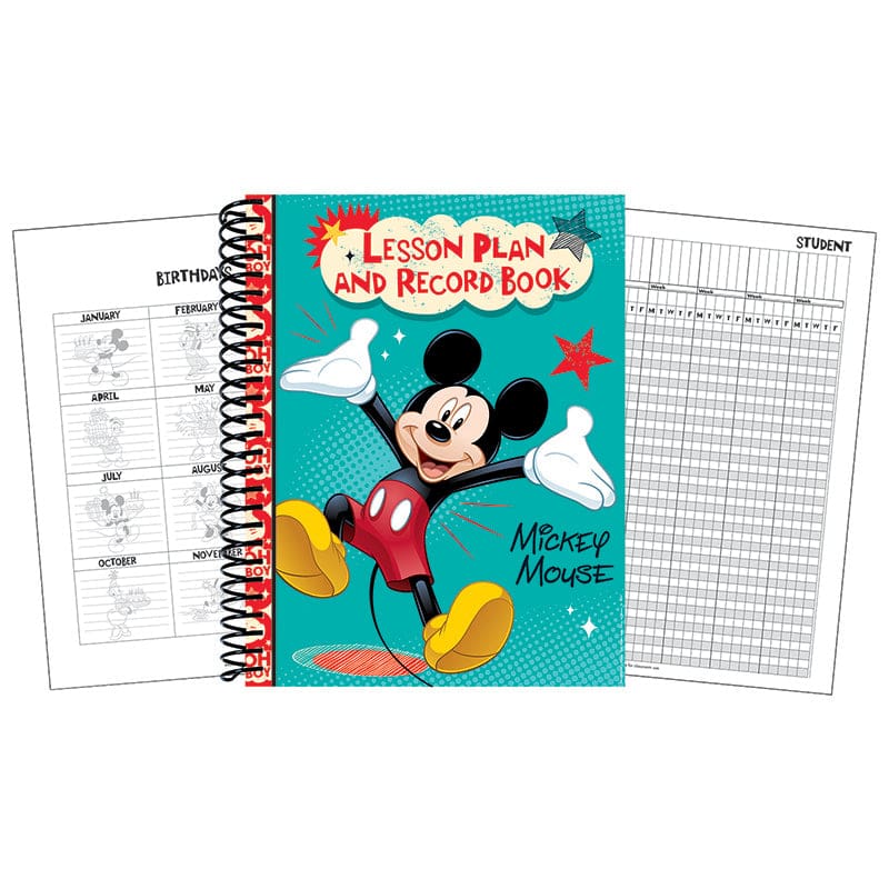 Mickey Lesson Plan & Record Book (Pack of 3) - Plan & Record Books - Eureka
