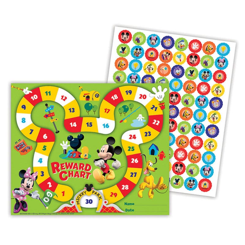 Mickey Mouse Clubhouse Mickey Park Mini Reward Chart Plus Stickers (Pack of 8) - Incentive Charts - Eureka