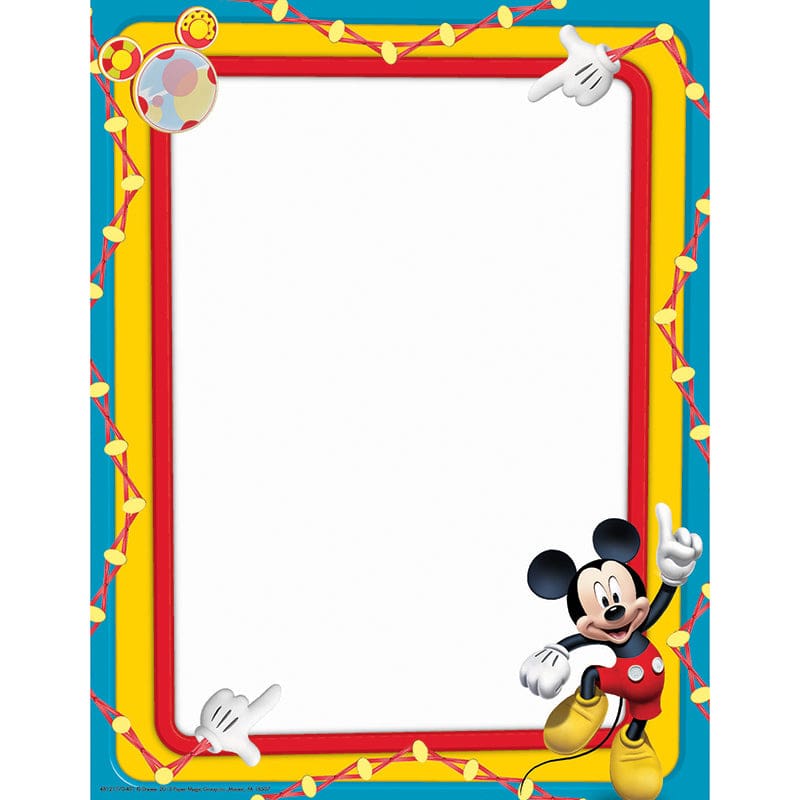 Mickey Mouse Clubhouse Primary Colors Computer Paper (Pack of 8) - Design Paper/Computer Paper - Eureka