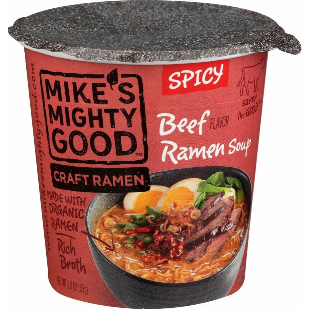 MIKES MIGHTY GOOD MIKES MIGHTY GOOD Soup Cup Beef Spicy Org, 1.8 oz