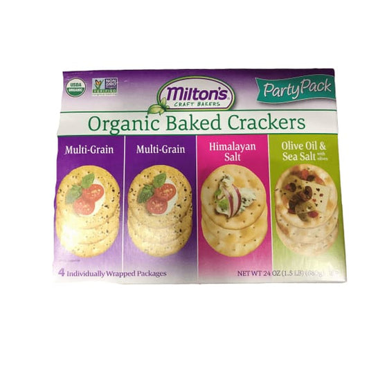 Miltons Craft Bakers Organic Baked Crackers Party Pack, 24 oz - ShelHealth.Com