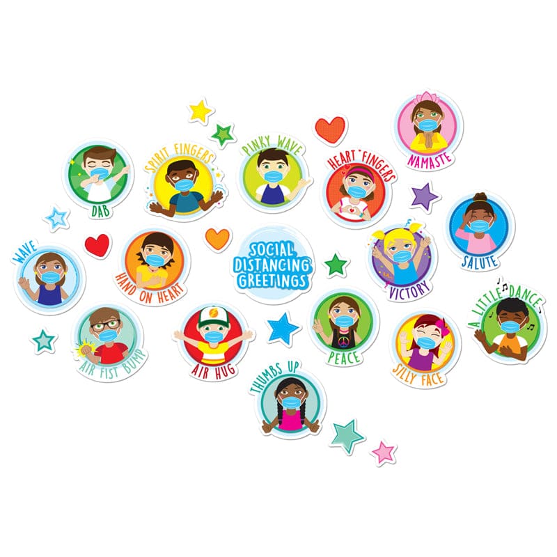 Mini Bb St Social Distancing 39Pcs Smart Poly (Pack of 6) - Classroom Theme - Ashley Productions