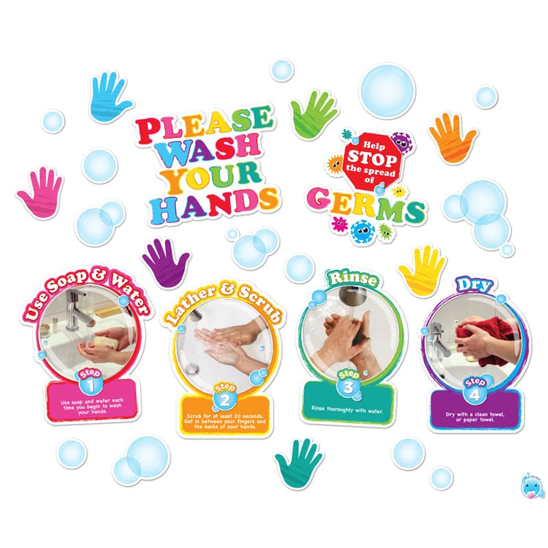 Mini Bb St Washing Your Hands 36Pcs Smart Poly (Pack of 6) - Classroom Theme - Ashley Productions