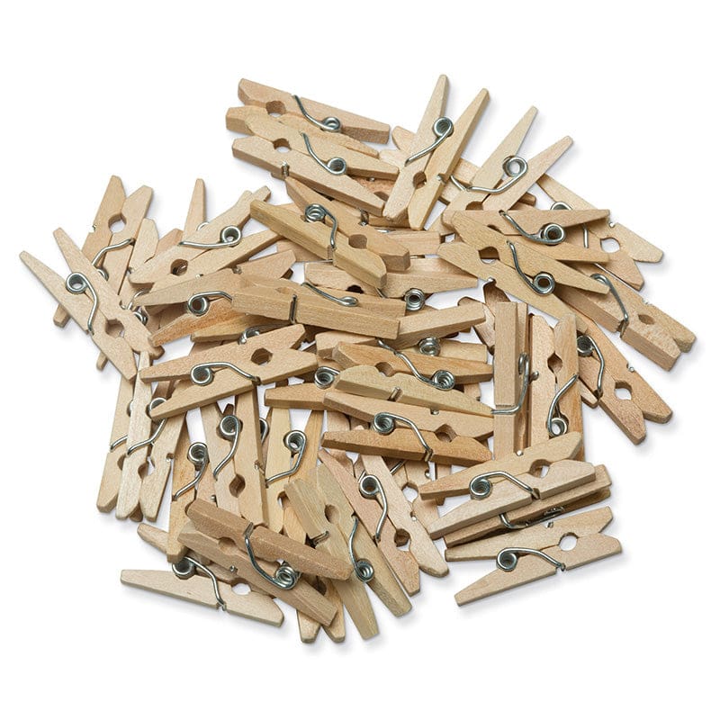 Mini Clothespins Natural 50 Pieces (Pack of 12) - Clothes Pins - Dixon Ticonderoga Co - Pacon