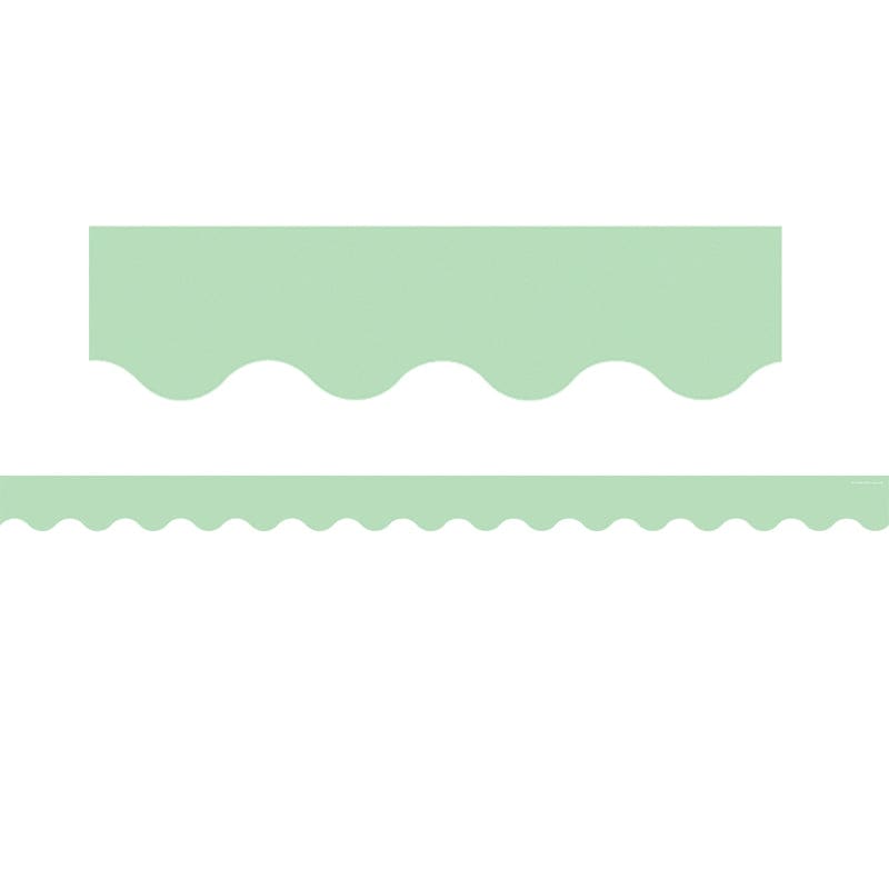 Mint Green Scalloped Rolled Border (Pack of 6) - Border/Trimmer - Teacher Created Resources