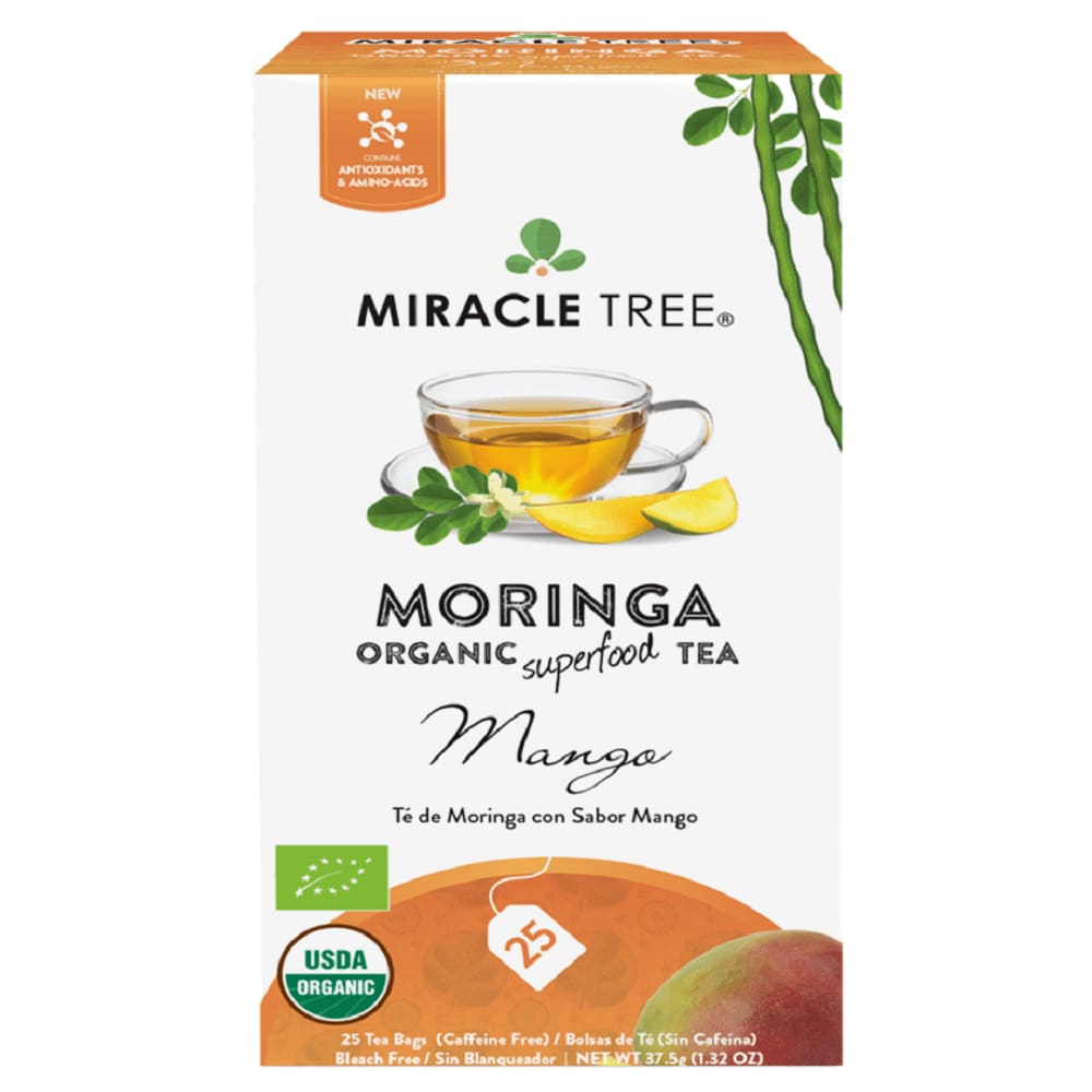 Miracle Tree Miracle Tree Organic Moringa Superfood Mango Tea, 25 Bg