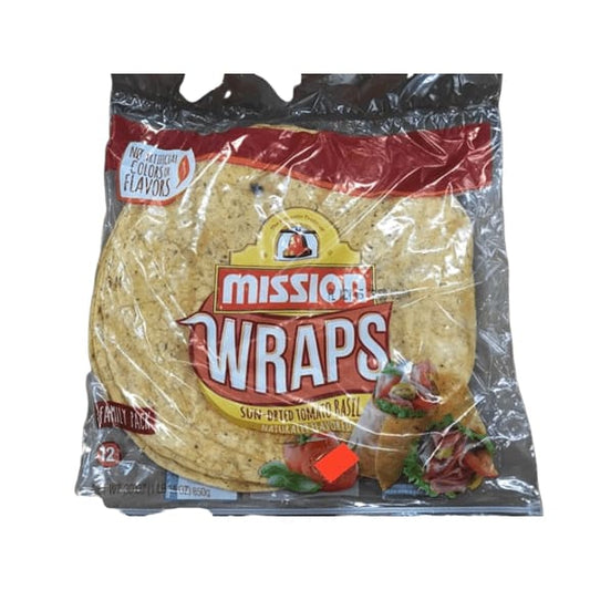Mission Sundried Tomato and Basil Wraps, 12 ct. - ShelHealth.Com