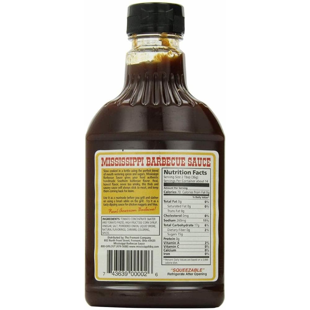 MISSISSIPPI BBQ Grocery > Pantry MISSISSIPPI BBQ: Original Barbecue Sauce, 18 oz