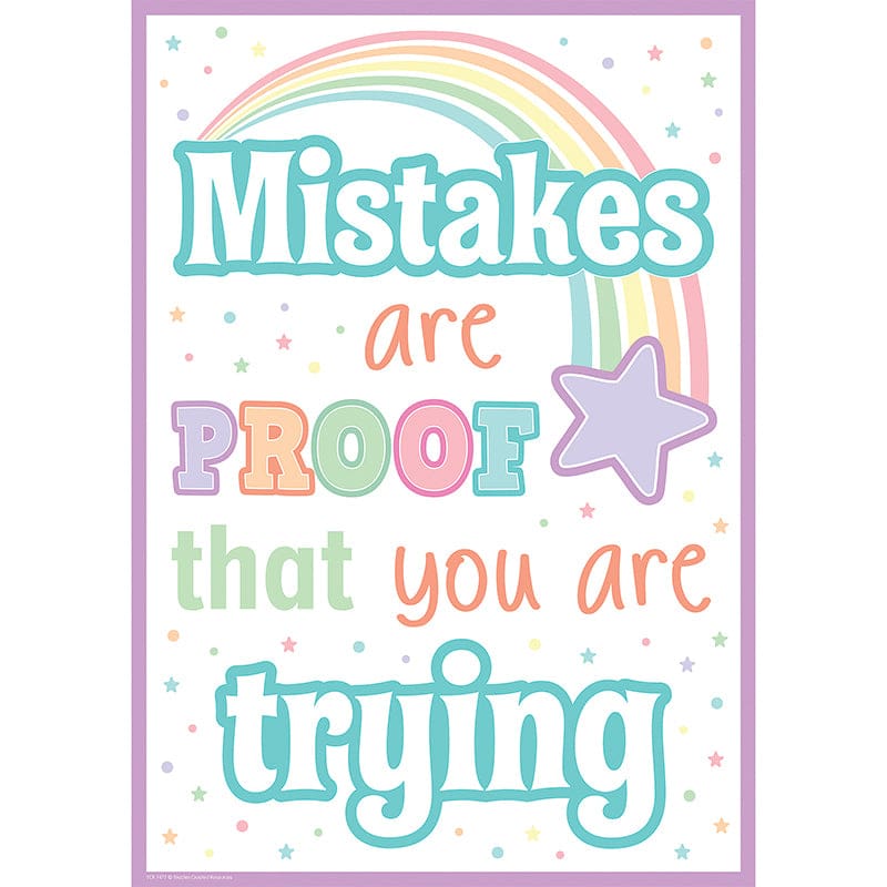 Mistakes Are Proof Positive Poster (Pack of 12) - Motivational - Teacher Created Resources