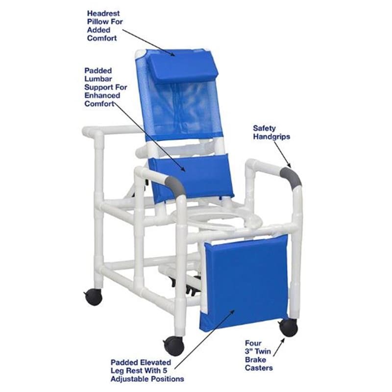 MJM International Reclining Shower Chair Lumbar Support - Item Detail - MJM International