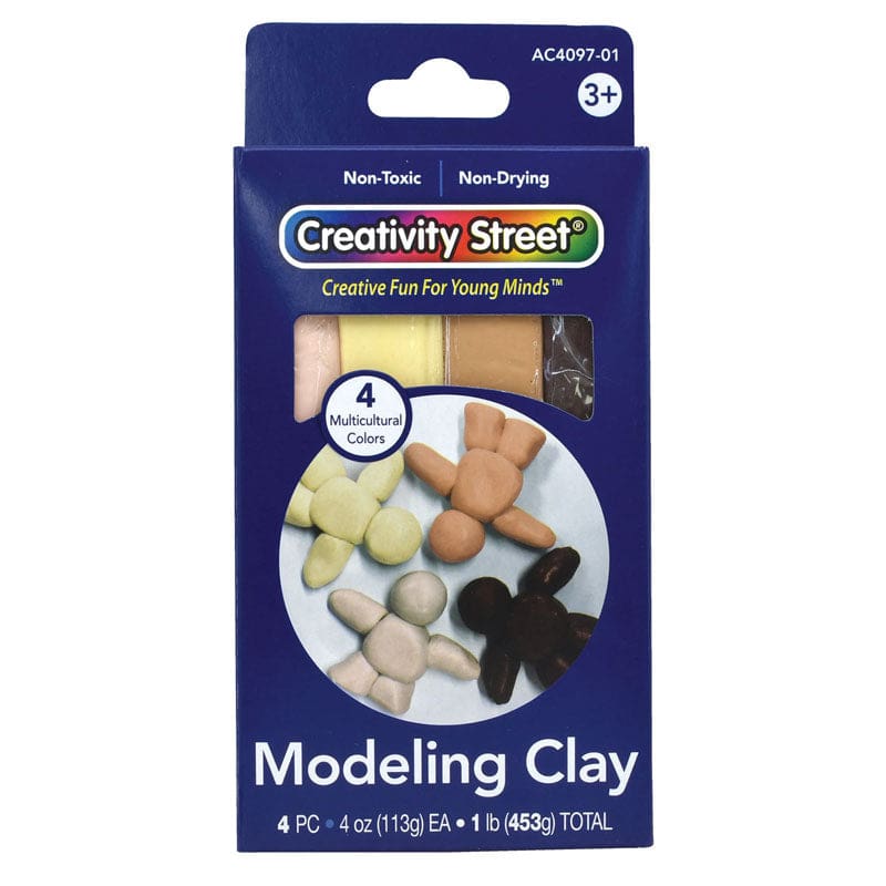 Modeling Clay 1 Lb Multcltrl Assort 4 Colors (Pack of 12) - Clay & Clay Tools - Dixon Ticonderoga Co - Pacon