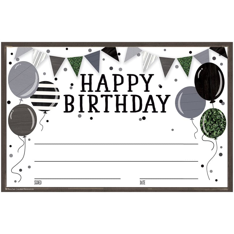 Modern Farm Happy Birthday Awards (Pack of 10) - Awards - Teacher Created Resources