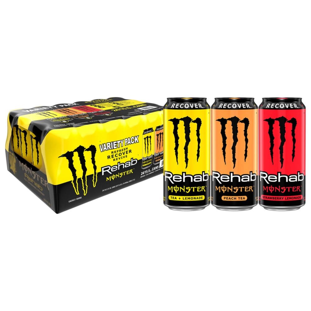 Monster Energy Rehab Variety Pack (15.5 oz. cans 24 ct.) - Energy Drinks - Monster Energy