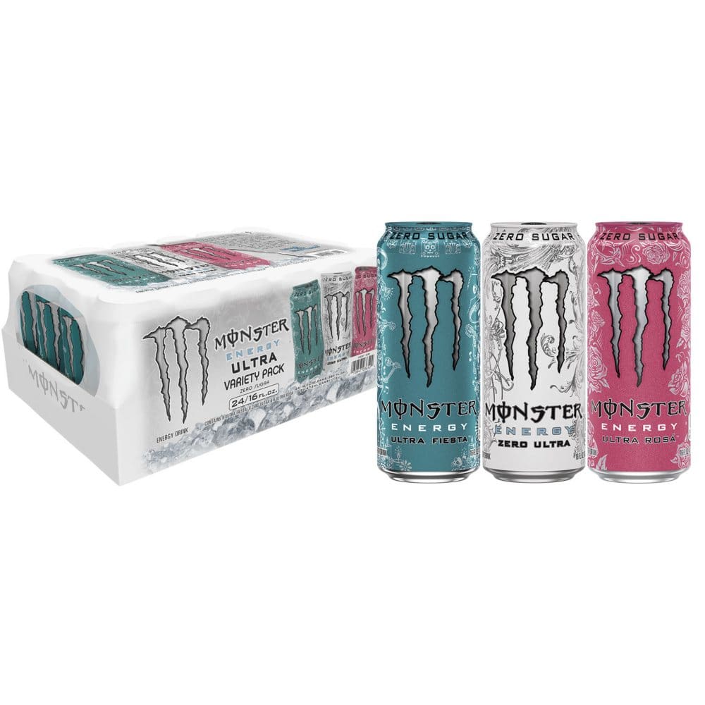 Monster Energy Ultra Variety Pack Zero Ultra Fiesta and Rosa (16 fl. oz. 24 pk.) - Energy Drinks - Monster Energy