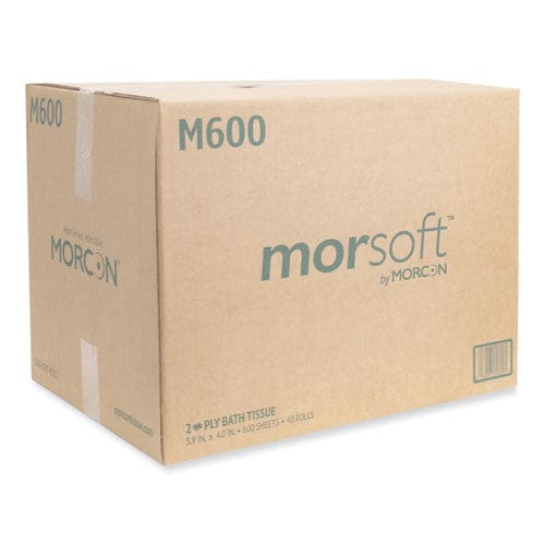 Morcon Tissue Morsoft Controlled Bath Tissue Septic Safe 2-ply White 600 Sheets/roll 48 Rolls/carton - Janitorial & Sanitation - Morcon
