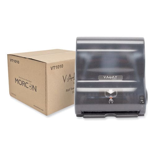 Morcon Tissue Valay 10 Inch Roll Towel Dispenser 13.25 X 9 X 14.25 Black - Janitorial & Sanitation - Morcon Tissue