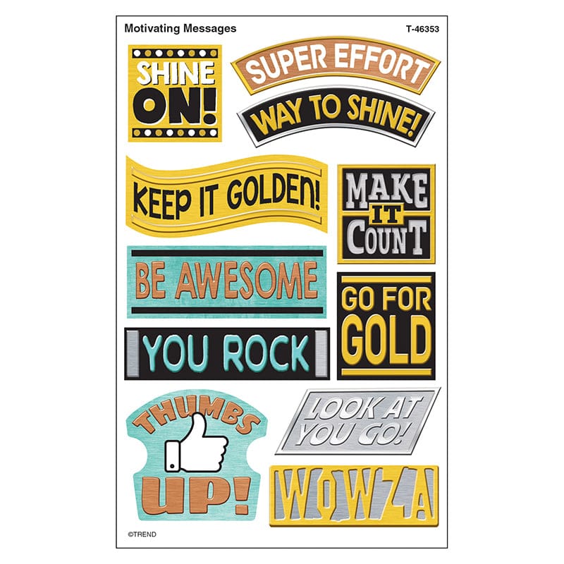 Motivating Messgs Sprshps Stickers Large I Love Metal (Pack of 12) - Stickers - Trend Enterprises Inc.