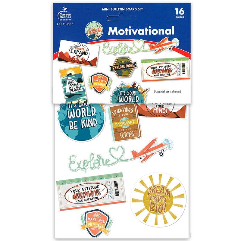 Motivational Mini Bulletin Board St Lets Explore (Pack of 6) - Motivational - Carson Dellosa Education